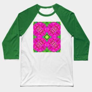 Neon Flower Pattern Baseball T-Shirt